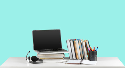 Fototapeta premium Modern creative workspace.