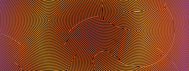 Circular Maze Pattern in Vector