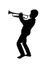 silhouette trompetiste 