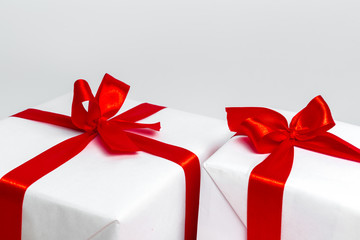 Christmas gift box on tablet