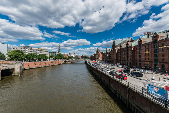 Warehouse district of Hamburg (Speicherstadt), Germany.