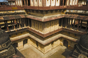 Interior view of Datia Palace. Also known as Bir Singh Palace or Bir Singh Dev Palace. Datia. Madhya Pradesh