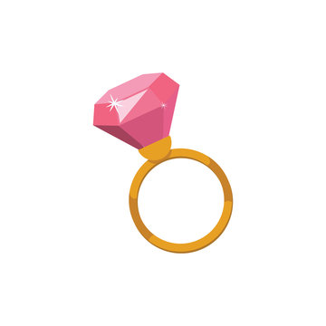 pink diamond ring clipart