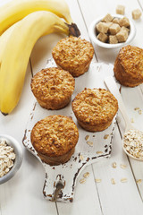 Oat muffins with banana