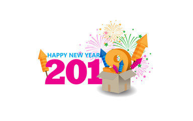 happy new year greeting card