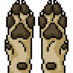 vector pixel art animal paw