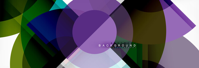 Vector fantastic circle modern geometric background template