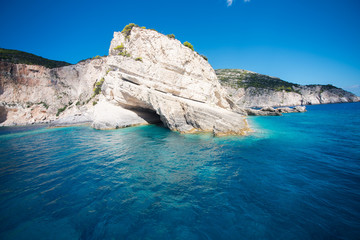 Fototapeta na wymiar Blue caves in greece
