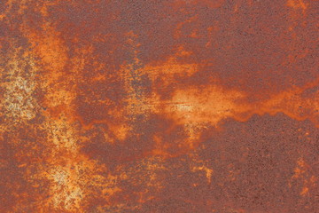 Texture of rusty iron. Background of rusted metal. Vintage pattern in orange shades. Abstract background