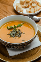pumpkin soup with seeds