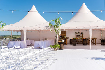 weddind tent catering. Marquee white