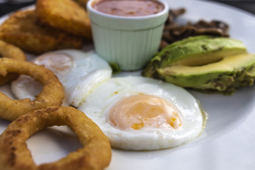 Vegetarian English Breakfast Close Up