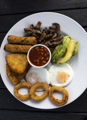 Vegetarian English Breakfast Close Up