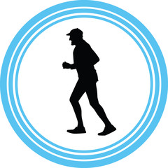 runner silhouette vector