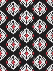Traditional ikat pattern. eamless geometric pattern, based on ikkat fabric style.