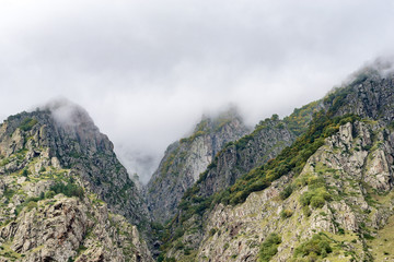 Beautiful landscapes with high mountains of Georgia
