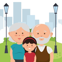 Obraz premium family members on park characters