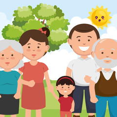 family members on park characters