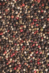 full frame view of dried aromatic peppercorns background