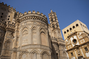 Fototapeta premium Decoration of Cattedrale di Vergine Assunta (Palermo Cathedral). Palermo, Sicily, Italy. May, 2013.