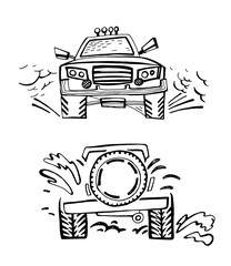 Off Road Hand Drawn Car