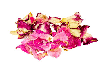 Dried rose petals. Flower tea