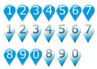 Segnaposto numerati per mappe 