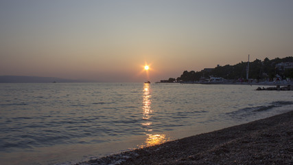 View of the sunset by the sea in Croatia (4)