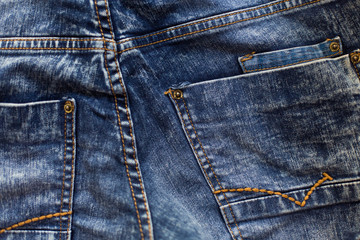 Fototapeta premium Blue jeans with zipper background