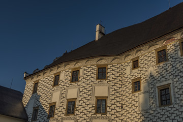 Castle Velke Losiny in summer sunny morning