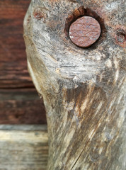 Wooden handle detail