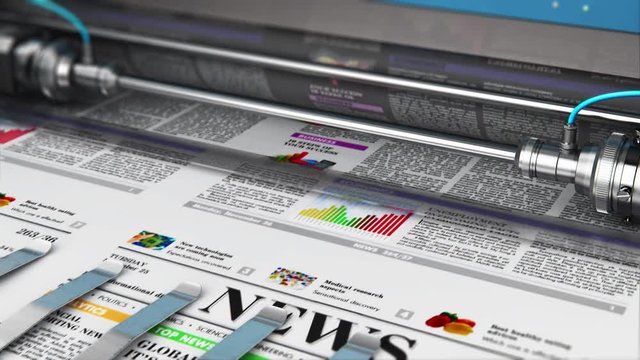 Printing newspapers in typography