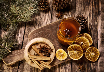 ingredients for mulled wine for Christmas and festive period