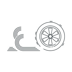Wheel linear icon - vector minimal car tyre symbol or sign