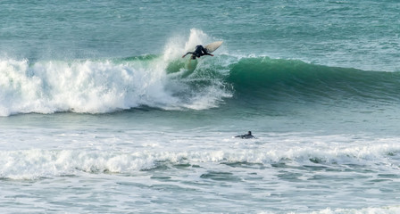 Obraz premium All Action Surfing, Fistral Beach, Newquay, Cornwall
