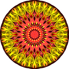 Abstract mandala shape. Spirograph decorative element for design.