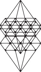 Geometric shape. Sacred geometry abstract symbol. Alchemy element. Philosophy, religion motif.
