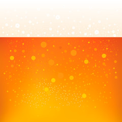 Beer vector background. Appetizing beer with foam and bubbles vector template for the pub