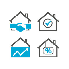 house and real estate concept icons