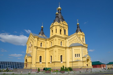 Fototapeta na wymiar Alexander Nevsky Cathedral in Nizhny Novgorod, Russia