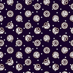 Seamless pattern in the style of psychedelic eyes. Pattern for fashion with eyes. Modern design for the fabric. The template for the cover fabric.