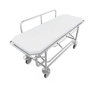 Hospital Stretcher Trolley Isolated