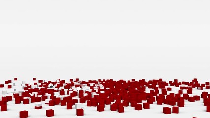 Flag of Tonga created from 3d cubes in slow motion