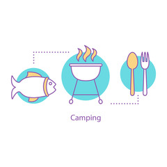 Camping concept icon