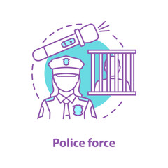 Police force concept icon