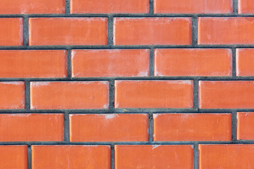 Wall from a red brick as an abstract background