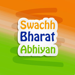 Illustration of background for Swachh Bharat Abhiyan,  is a massive movement that seeks to create a Clean India by the Government of India