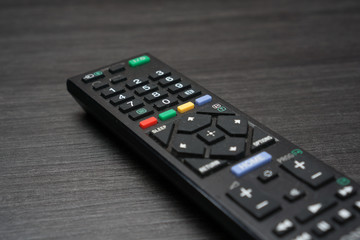 close up buttons of a remote control