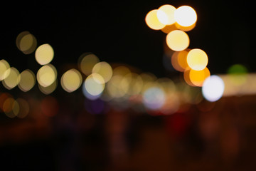 Bokeh city at night as an abstract background