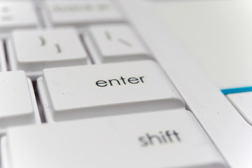 macro close up of the buttons, key on the keyboard